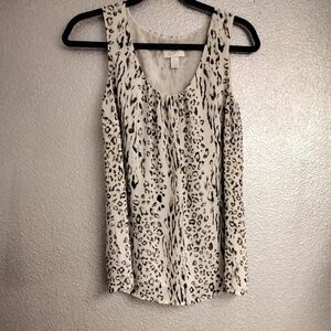 Ann Taylor Loft Animal Print Blouse Size 2